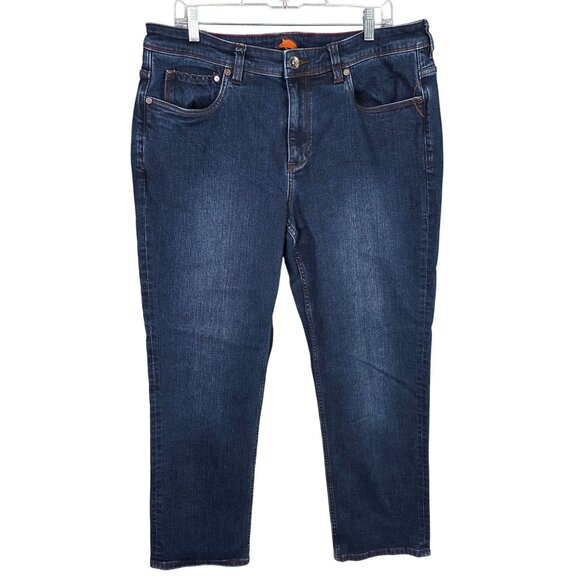 Mens Tommy Bahama Blue Denim Jeans Relaxed Fit Cotton Blend Stretch Size 35x30